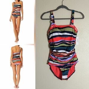 Anne Cole 10 Multicolor One-Piece Swimsuit